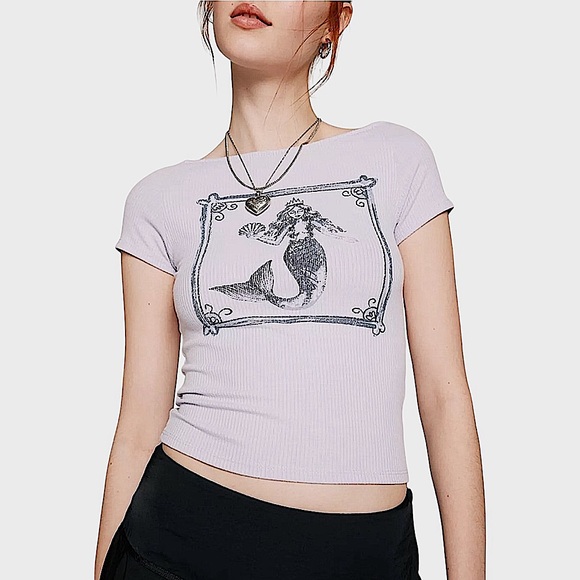 NWOT Kimchi Blue Graphic Mermaid Tile Nadia UO Exclusive - Picture 2 of 9